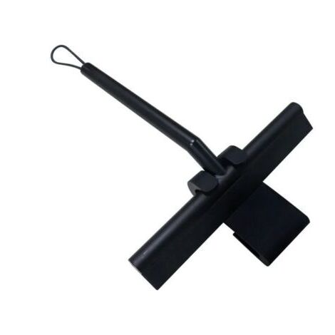 BUNTHAUS Raclette de douche Nettoyant pour vitre Artefact de vitre d'essuie-glace en silicone (essuie-glace noir + crochet noir)
