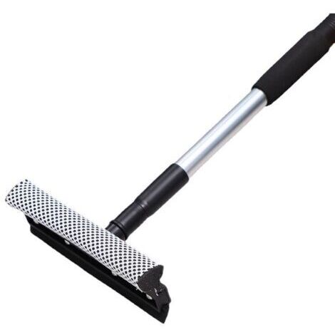 BUNTHAUS Raclette télescopique, brosse à vitres domestique, brosse à vitres double face, fournitures de voiture, grattoir à vitres double face, outil de nettoyage