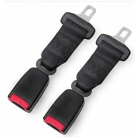 BUNTHAUS Rallonge de ceinture de sécurité 23 cm rallonge de ceinture de sécurité de voiture noir-Pour les sièges avant uniquement