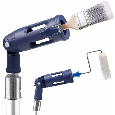 BUNTHAUS Rallonge pinceaux multi-angle – Extension pour rouleau avec rotation 160° – Calibre réglable pour brosses standards – Outil de bordure murs/plafonds