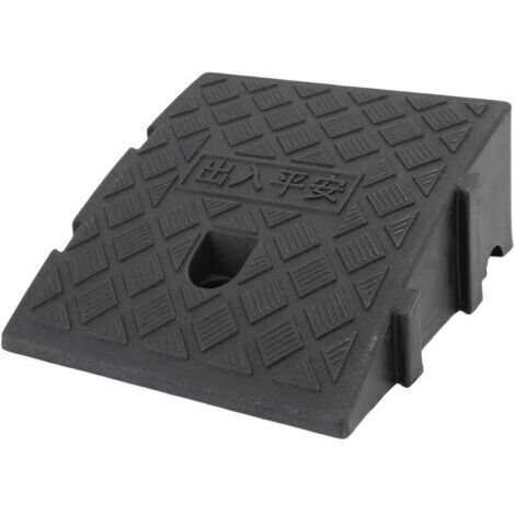 BUNTHAUS Rampe de bordure avec boucle latérale 9,84 x 10,63 4,33 pouces Capacité de poids de 2 200 lb Rampes d'allée en PVC pour quai de chargement Trottoir Voiture Scooter Vélo Moto