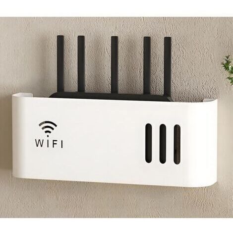 BUNTHAUS Rangement Mural Routeur, Support Box Internet, Parfait pour Ranger sa Box et Tout Les Fils