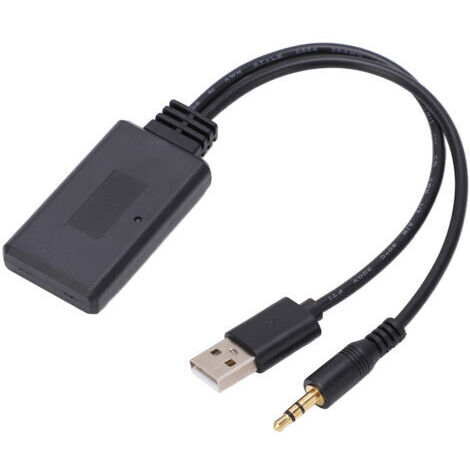 BUNTHAUS Récepteur Bluetooth Sans Fil Voiture 3.5mm Lecteur Audio AUX USB Adaptateur Universel pour Autoradio