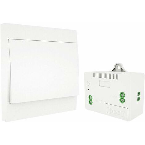 BUNTHAUS RF433 Interrupteur sans Fil, sans Pile, télécommande Murale, Interrupteur Mural, Auto-alimenté, sans câblage, émetteur pour Panneau Mural (kit à 1 Voie)