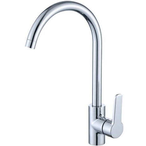 BUNTHAUS Robinet de cuisine tout cuivre, mitigeur monotrou eau chaude et froide, pivotant à 360°