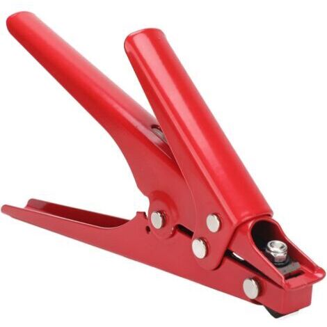 BUNTHAUS (Rouge) Pistolet à Attache de Câble, Pince Serrant avec Tension Réglable pour Fixer et Couper Les Liens en Nylon, Travaux électriques, Construction de Bâtiments