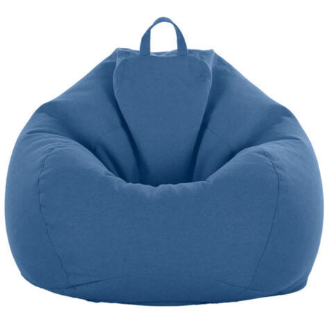 BUNTHAUS Sac de canapé Lazy Housse de Canapé Inclinable Tissu Housses de Fauteuil Housse de Chaises sans Remplissage Siège Pouf Feuilletée Tatami Salon Meubles (Bleu, 90 x 110cm)