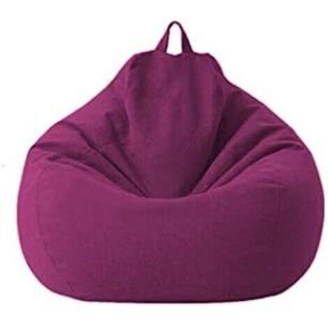 BUNTHAUS Sac de canapé Lazy Housse de Canapé Inclinable Tissu Housses de Fauteuil Housse de Chaises sans Remplissage Siège Pouf Feuilletée Tatami Salon Meubles (Violet, 80 x 90cm)-Ensoleillé