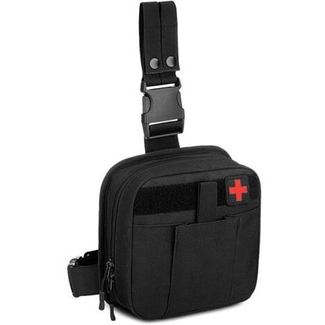 BUNTHAUS Sac de jambe tactique sac d'urgence étanche sac de premiers soins sac de taille militaire pour la randonnée en plein air trekking voyage airsoft, Ensoleillé