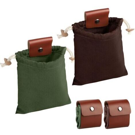 BUNTHAUS Sac De Recherche De Nourriture, 2 Pcs Pochette De Recherche De Nourriture en Toile, Pochette De Ceinture De Recherche De Champignons, Sac De Brousse pour Camping, RandonnéE,