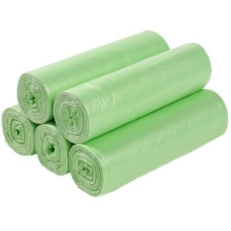 BUNTHAUS Sacs poubelle 100PCS Doublure de petite poubelle pour poubelle de comptoir Sacs à ordures/déchets, épais, pour aliments/ ménage/ jardin(60X50cm)