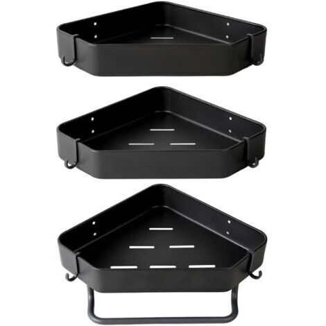 BUNTHAUS Salle de bain Douche Caddy Organisateur de rangement de maquillage Étagère de douche Étagères de salle de bain Étagère de rangement Organisation de salle de bain Alliage d'aluminium Étagère d