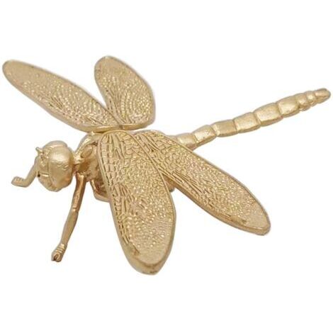 BUNTHAUS Sculpture de libellule en métal massif, ornement d'insecte, mini figurine d'insecte pour la décoration de bureau de jardin de bureau à domicile (libellule)