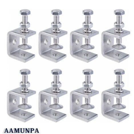 BUNTHAUS Serre-Joints C, 8 Pices Serre-Joints en C Robustes en Acier Inoxydable 304, Acier Inoxydable Serre-Joints C, Pince C Robuste, Pince Robuste Acier Inoxydable pour Travail Bois,Bricolage & Rpar