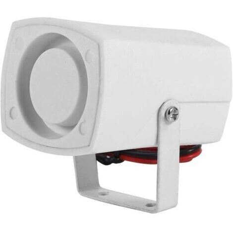 BUNTHAUS Sirène d'alarme Filaire Mini Siren Horn Haut-Parleur D'avertissement Alarme Corne Sirène Fort Maison Sécurité du Système D'alarme Sonore avec Soutien 110dB 12V pour Home Office Shop Garage Sé