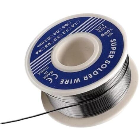 BUNTHAUS Sn63% Fil de Soudure 1mm Soudure Etain avec Noyau de Colophane 100g Étain à Souder pour Souder des Composants et Effectuer des Réparation