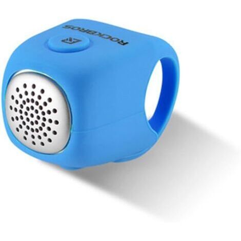 BUNTHAUS Sonnettes Électrique Vélo, Klaxon Vélo Électronique, Mini Avertisseur Sonore Cloche Étanche Bell 80dB, Universelle Fixation Élastique en Silicone (bleu)