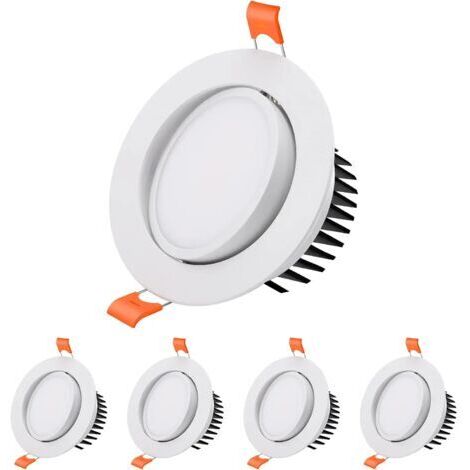 BUNTHAUS Spot LED encastrable salle de bain lot de 4 – 7W blanc froid 6000K – Angle de faisceau 120° – Installation facile, compatible avec ampoules halogènes 75W