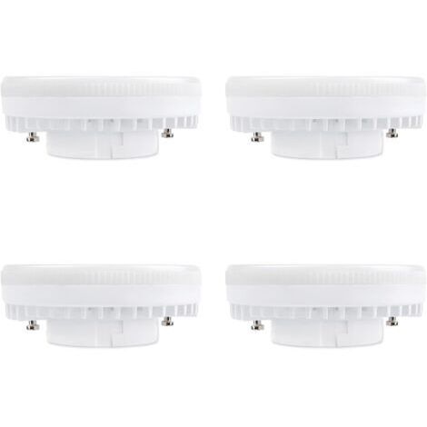 BUNTHAUS Spot LED GX53 9W Blanc Chaud 3000K, 900LM, AC 230V, Equivalent CFL GX53 15-18W, 120° Ampoule Réflecteur LED GX53 pour Meuble Cuisine/Armoire, non-dimmable, lot de 4 [Classe énergétique A+]