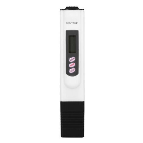BUNTHAUS Stylo testeur de qualité d'eau numérique LCD, filtre de pureté, testeur TDS, 0-9999 ppm, blanc