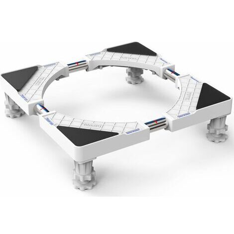 BUNTHAUS Support de Machine à Laver Base pour Frigo Lave-linge Sèche-linge Réglable en Longueur 50cm-66cm Support Charge 300 kg avec l'Effet de Réduiction du Bruit