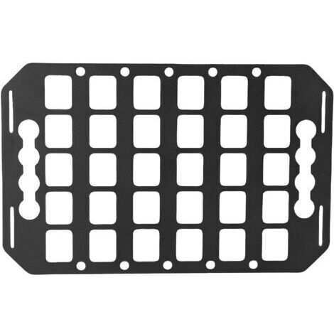 BUNTHAUS Support de panneau Molle pour lit de camion, 12,5x8x0,08 pouces, organisateur de rail en L en aluminium pour voitures, SUV, pick-up, camping-car
