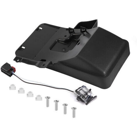 BUNTHAUS Support de support de plaque d'immatriculation arrière avec lumière pour Jeep Wrangler JK 07‑16