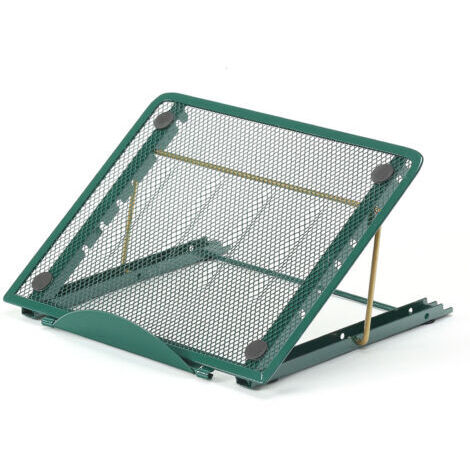 BUNTHAUS Support Ordinateur Portable Multi-Angle Support Laptop Ventilé en Acier Inoxydable Réglable Ergonomique Léger( vert foncé)