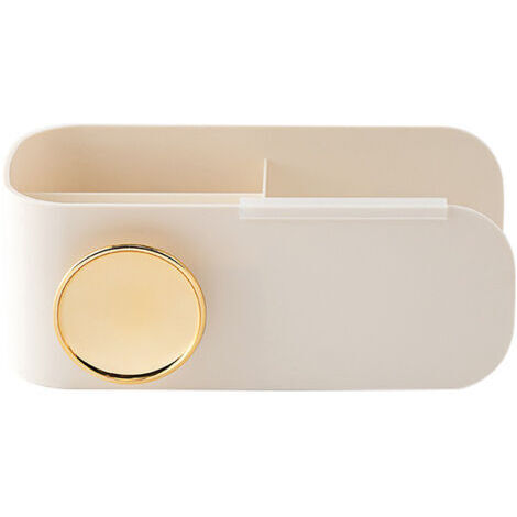 BUNTHAUS Support pour sèche-cheveux Salle de bain sans poinçon Support pour sèche-cheveux Hygiène des toilettes(gris chaud)