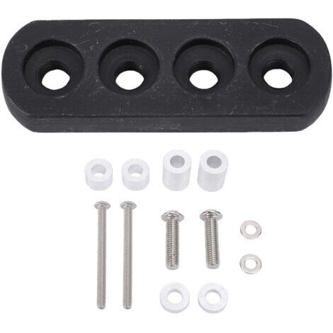 BUNTHAUS Support stabilisateur d'amortisseur de direction de moto en alliage d'aluminium, aspect tendance, stabilité améliorée, adapté aux scooters et vélos électriques, noir