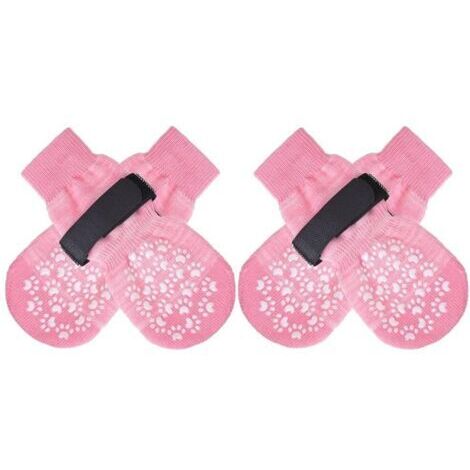 BUNTHAUS (Taille M) Chaussettes antidérapantes pour éviter de lécher les pattes, chaussures pour chien pour trottoirs chauds, chaussons pour chiens de petite, moyenne et grande taille, bottes de contr