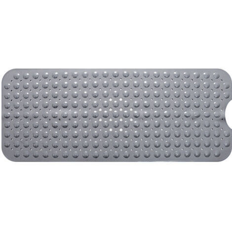 BUNTHAUS Tapis de Baignoire Extra Long avec Ventouses Solides Tapis de Bain Antidérapant Matériel de PVC Tapis de Douche pour Salle de Bain Lavable en Machine Anti Moisissure Antifongique 40X100CM(gri