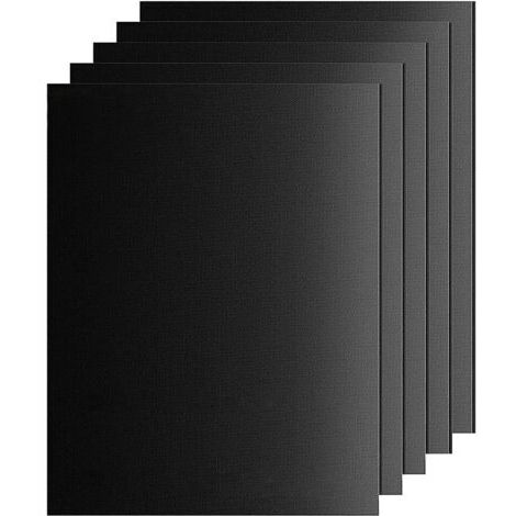 BUNTHAUS Tapis de Cuisson, 5 Pièces 50  40cm Papier Barbecue ​Anti-Adhérent Réutilisable Nettoyable, Grille BBQ Mats pour Fours Assistés/Charbon/Gaz/Grill électrique