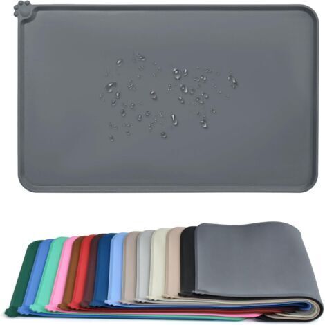 BUNTHAUS Tapis de nourriture pour chien chat animal de compagnie en silicone étanche , tapis de bol pour animal de compagnie antidérapant, tapis de nourriture pour animal de compagnie.