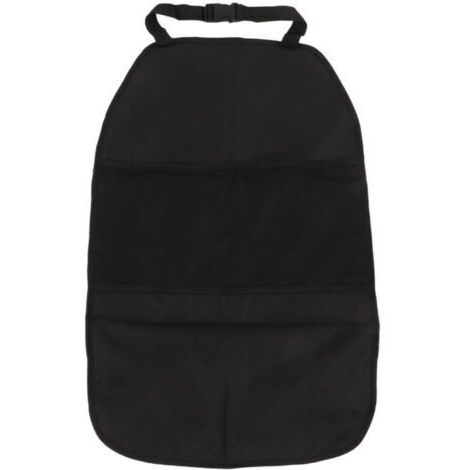 BUNTHAUS Tapis de protection de siège arrière noir anti-coup de pied, sac de rangement pour siège arrière de voiture, accessoires intérieurs universels