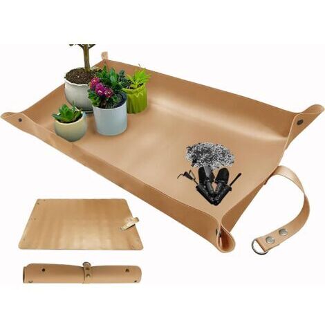 BUNTHAUS Tapis de Transplantation de Plantes, Tapis de Transplantation imperméable en Cuir épais, Tapis de rempotage d'intérieur pour Plantes succulentes pour la Transplantation et Le contrôle du