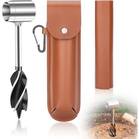 BUNTHAUS Tarière Manuelle à Main, Foret à Bois Manuel à Bois vis à Main Outils Bushcraft Foret à Main Polyvalente pour le Travail du Bois Le Camping l'extérieur la Randonnée