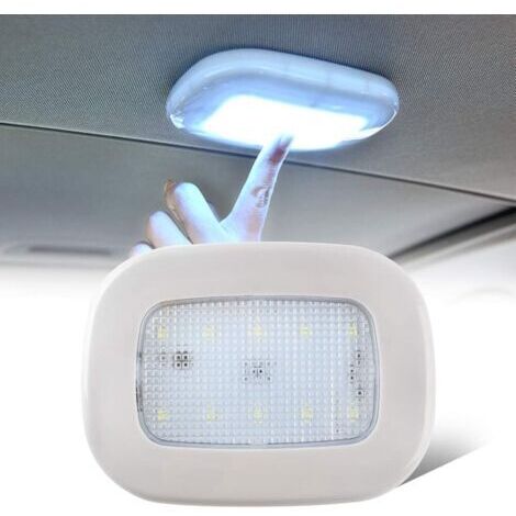 BUNTHAUS Teguangmei Auto Lampes de voiture LED Plafonnier de Dôme de Bouton poussoir sans fil USB rechargeable Commutateur Universel Interne Lumière de lecture et pour voiture Extérieur (Lumière blanc