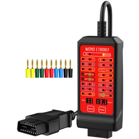 BUNTHAUS Testeur CAN Portable 12V/24V WOYO - Boîte de Détection Bus 16 Broches, Diagnostic Circuit Véhicule OBD - Outil Professionnel pour Atelier