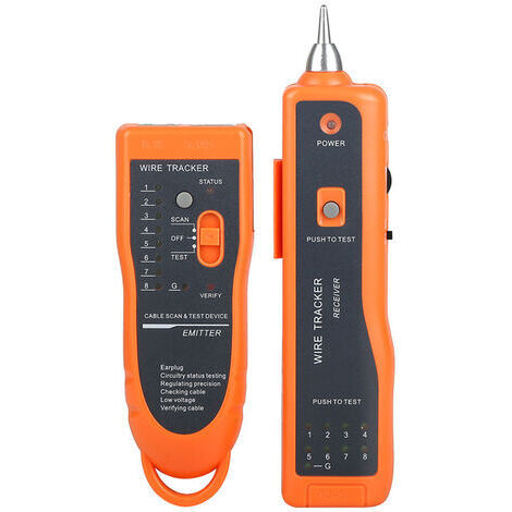 BUNTHAUS Testeur de câble, testeur de câble réseau LAN XQ-350 de haute qualité et utile, RJ11 RJ45 Line Finder Wire Tracker