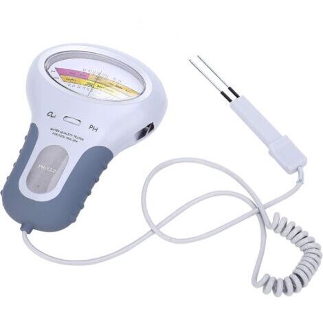 BUNTHAUS Testeur de chlore et de pH avec sonde – Analyseur qualité eau piscine – Résultats précis – Écran facile à lire – Compact et portable