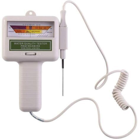 BUNTHAUS Testeur de Qualité de l'eau, Testeur PH Mètre Électronique Compteur de Chlore Portable PH mètre de Haute Précision pour l'eau Potable, la Culture Hydroponique, Les Aquariums, l'eau Potable