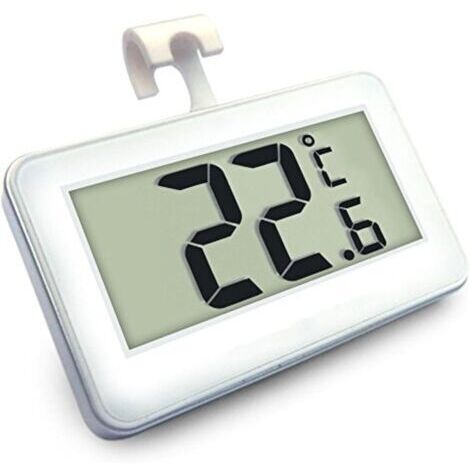 BUNTHAUS Thermomètre Numérique pour Réfrigérateur, Mini Digital LCD Thermomètre, Température 20 à 60°C, Écran ACL Facile à Lire, Fonction d'Enregistrement Max