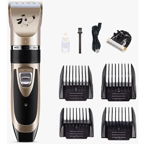 BUNTHAUS Tondeuse Chien Professionnel Poil Long Epais Animal Silencieux Rechargeable Electrique Tondeuse pour Chien et Chat Dog Clipper Kit