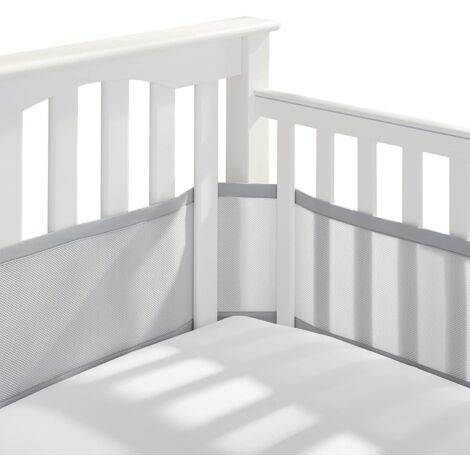BUNTHAUS Tour de lit Bébé Cabane,Tours de Lit en Maille Respirant,Contour de Lit Bébé Respirant,avec Circulation de l'air Doublure en Maille,pour Enfant Garçon Fille