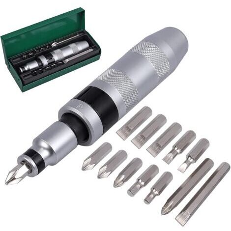 BUNTHAUS Tournevis à Frapper 13 pièces 1/2\" Impact Driver Set d'embouts pour Coupes Hexagonales en Croix pour Usages Lourds