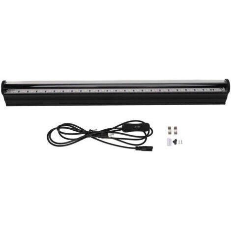 BUNTHAUS Tube à lumière noire LED UVA 380 à 400 nm, longueur 29 cm, alimentation USB 5 V