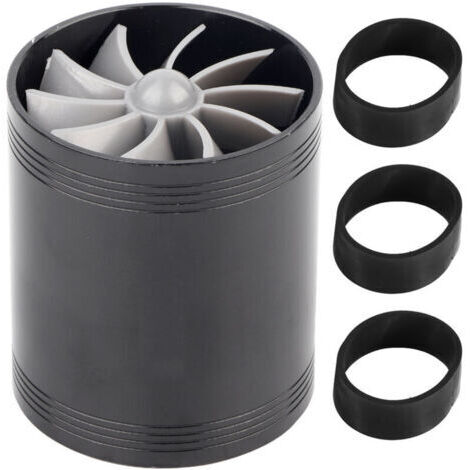 BUNTHAUS Turbocompresseur à double ventilateur Turbonator pour voiture, économiseur de carburant, noir