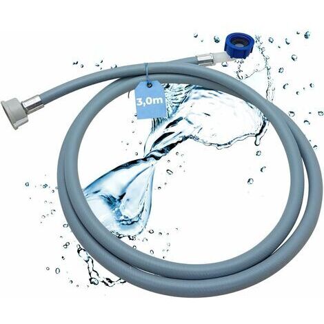 BUNTHAUS Tuyau d'arrivée d'eau flexible 3,0m – Raccord 3/4' coudé/droit avec joint – Pour lave-linge et lave-vaisselle