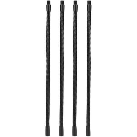 BUNTHAUS Tuyau de lampe à col de cygne en aluminium, calibre 10mm, Flexible, pour lampe de Table et de bureau, raccords d'éclairage 35cm, 4 pièces